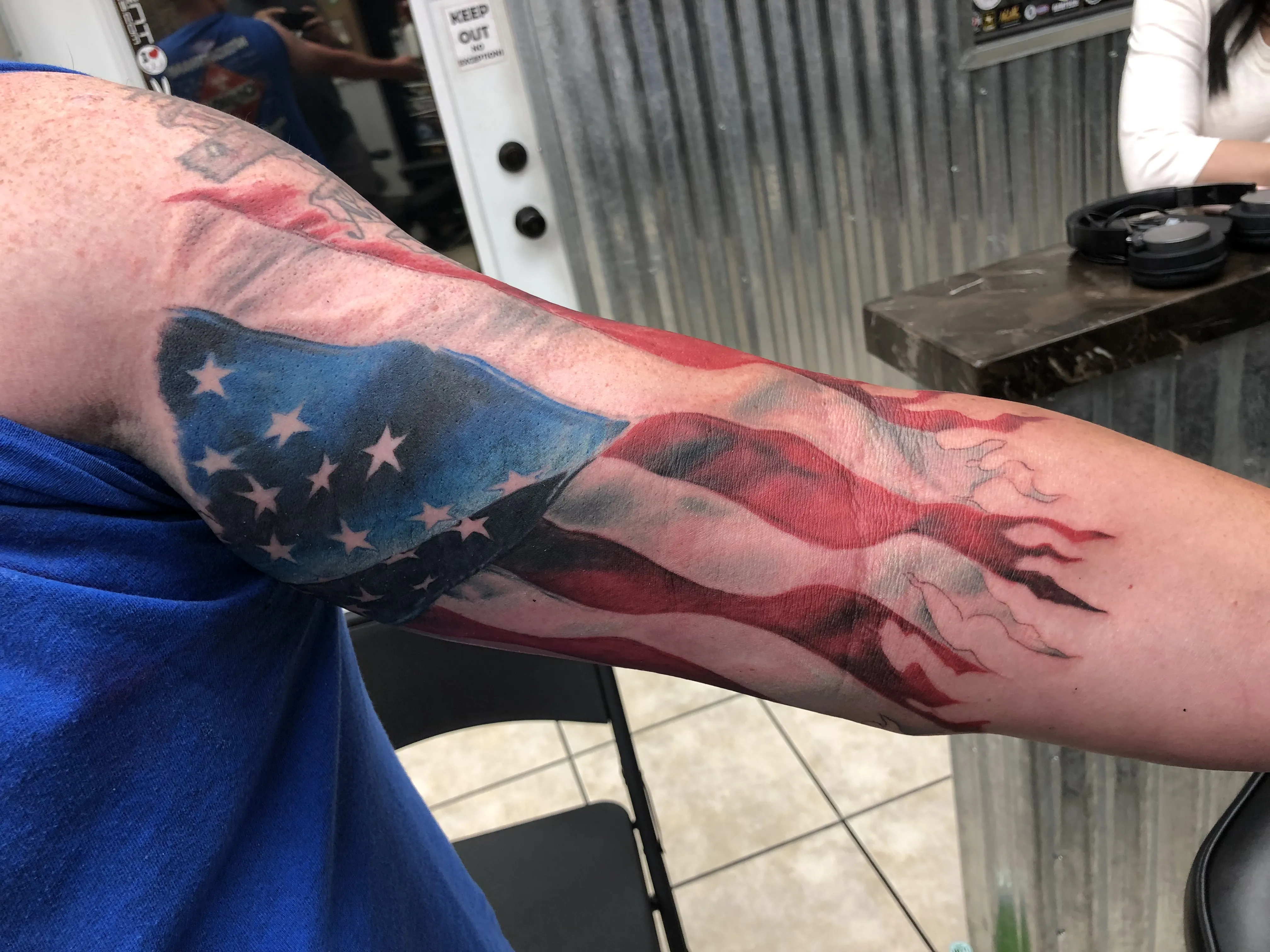 Color tattoo work at Disciple Tattoo